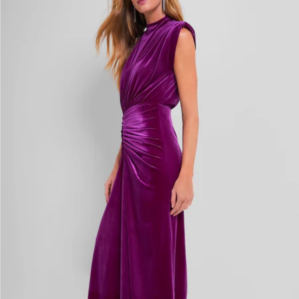 SAYLOR Purple Velvet Maxi Dress - Picture 2 of 7